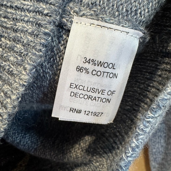 johnnie-O Wool/Cotton Pullover Henley Rolled Neck Sweater / Large - Picture 7 of 9